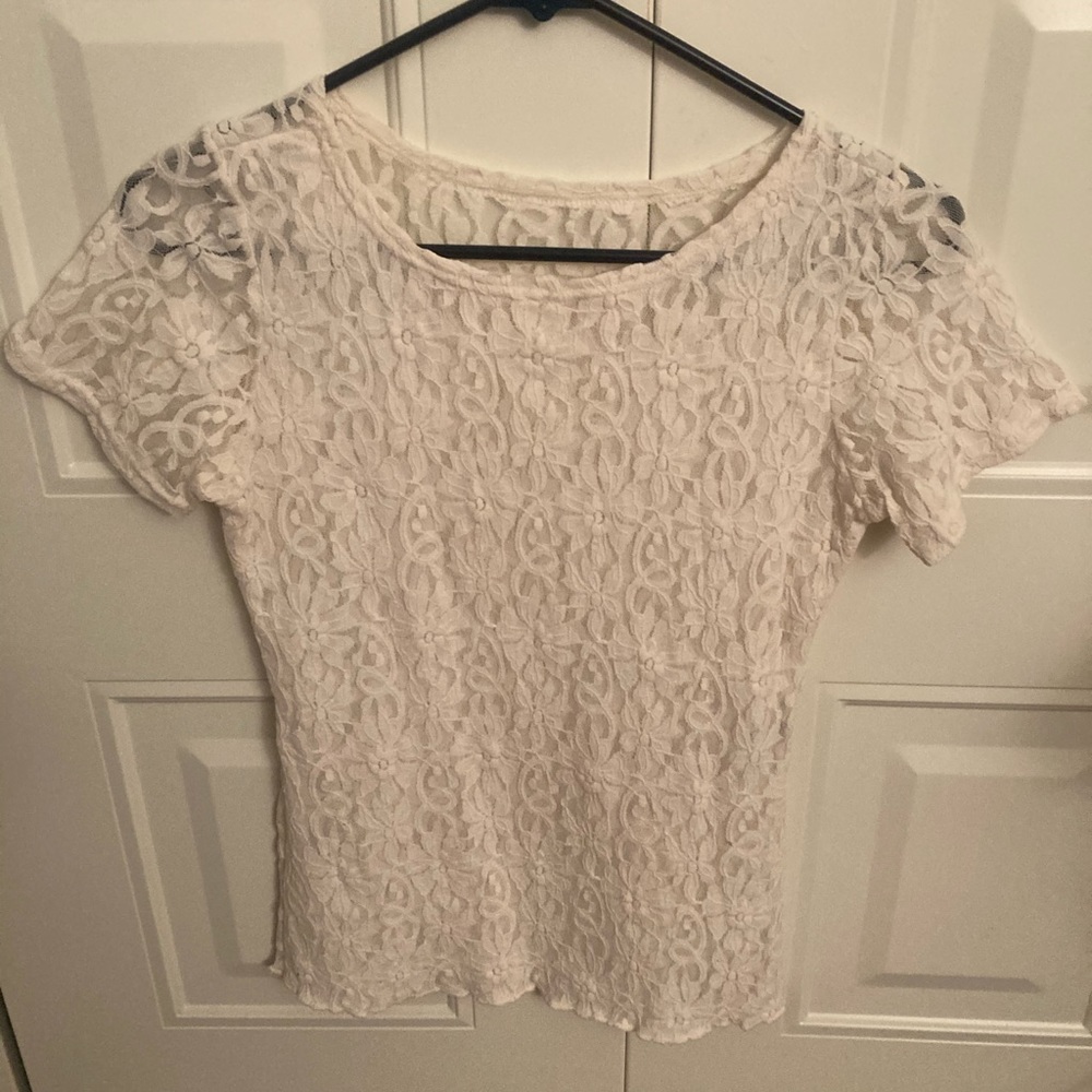 White lacy shirt